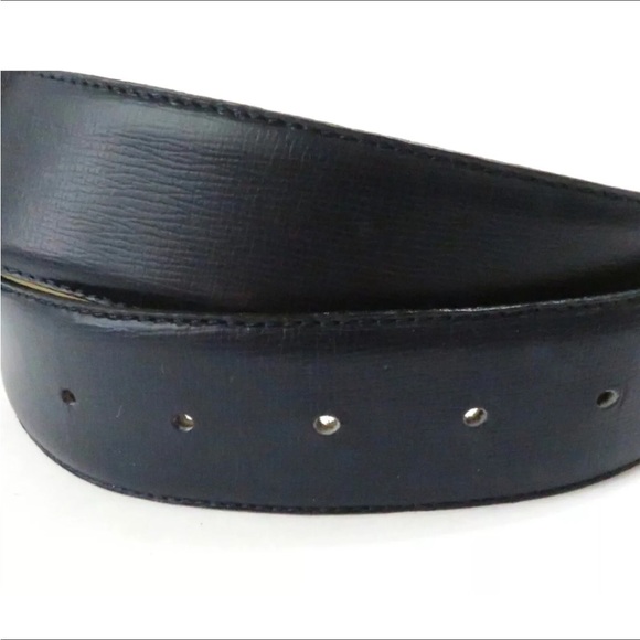 Auth Christian Dior Women Waist Belt 75/30 Made In France Navy - Picture 3 of 11